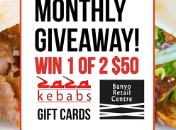 Win 1 of 2 $50 Zaza Kebabs Banyo Gift Cards
