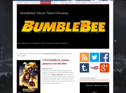 Win1 of 10 double in-season passes to see Bumblebee