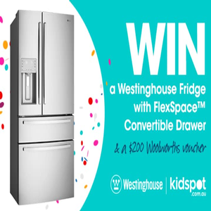 Win a Westinghouse Fridge with FlexSpace™ Convertible Drawer