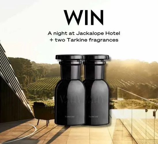 Win a Night for 2 in the Terrace Room of Jackalope & 2 50ml Tarkine Fragrances