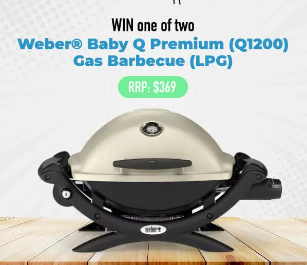 Win 1 of 2 Weber Baby Q Premium (Q1200) Gas BBQs