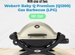 Win 1 of 2 Weber Baby Q Premium (Q1200) Gas BBQs