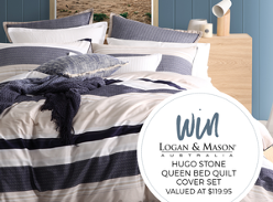 Win a Logan and Mason Hugo Stone Queen Quilt Cover