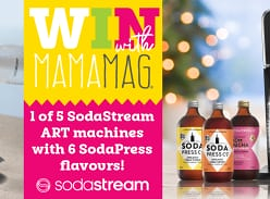 Win 1 of 5 SodaStream ART Sparkling Water Maker Machines with CO2 & Flavours