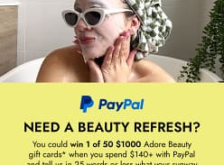 Win 1 of 50 Adore Beauty gift cards