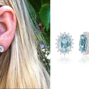 Win a pair of Aquamarine & Diamond earrings