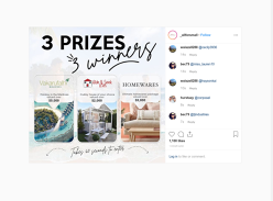 3 Winners, 3 Prizes. Maldives Holiday, Cubby House or $3000 Homewares.