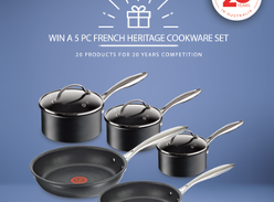Win a Tefal French Heritage 5pc Cookware Set