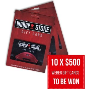 Win 1 of 10 $500 Weber Store Gift Cards