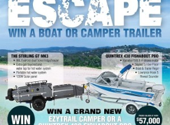 Win an Ezytrail Stirling GT MK3 Camper Trailer or a Quintrex 430 Fishabout Pro