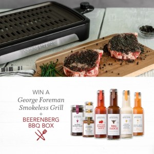 Win a George Foreman Smokeless Grill and a Beerenberg BBQ Box