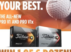 Win one of six dozen of Titleist’s new Pro V1 or Pro V1x golf balls