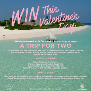 Win a Trip for 2 to the Maldives