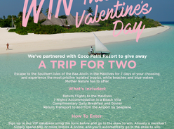 Win a Trip for 2 to the Maldives