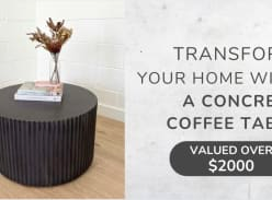Win a luxury Concrete Coffee Table worth over $2000!