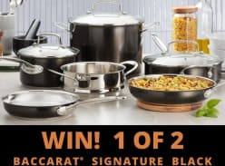 Win 1 of 2 Baccarat® Signature Black 6-Piece Cookware Sets