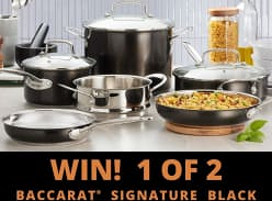 Win 1 of 2 Baccarat® Signature Black 6-Piece Cookware Sets