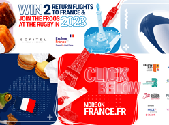 Win 2-return flights to France, Paris and join the Frogs at the Rugby in France in 2023!