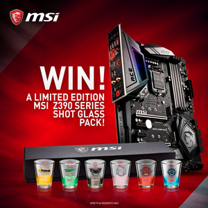 Win a Limited Edition MSI Z390 Series shot glass pack