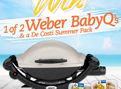 Win 1 of 2 Weber BabyQ’s and a De Costi Summer Pack