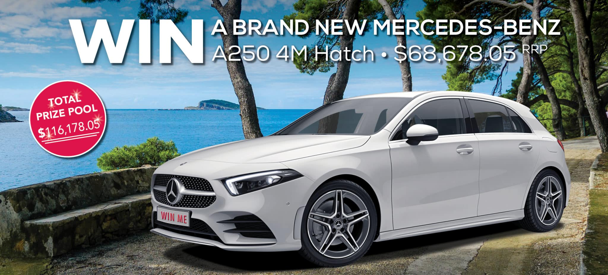 Win a Brand New Mercedes-Benz A250 4M Hatch