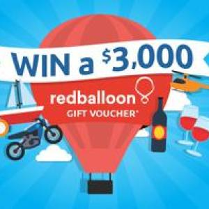 Win 1 x $3,000 RedBalloon Gift Voucher.