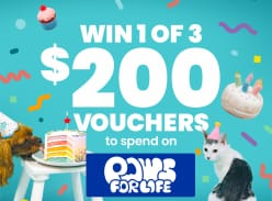 Win 1 of 3 x $200 Pet Circle Vouchers