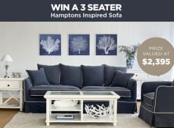 Win a 3 seater Hamptons Inspired Sofa