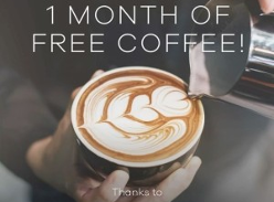 Win a month’s worth of free coffee