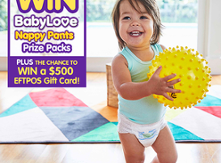 Win a BabyLove Nappy Pants Prize Pack Including a $500 EFTPOS Gift Card