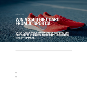 Win a $500 Gift Card from JD Sports