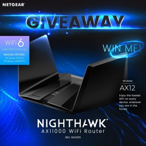 Win a Netgear Nighthawk 12-Stream Tri-Band Wi-Fi 6 Router