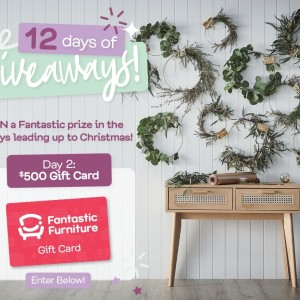 Win 1 of 12 Furniture or Gift Card Prizes