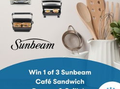 Win 1 of 3 Sunbeam Café Sandwich Presses or Grills