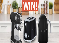 Win a Smeg Coffee Machine and a Smeg Kettle & Toaster Pack 