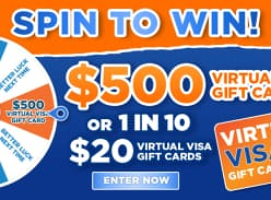 Win a $500 OR 1 of 10 x $20 Virtual Visa Gift Card