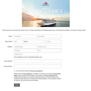 Win a Barcelona-Bergen Viking Cruise for 2