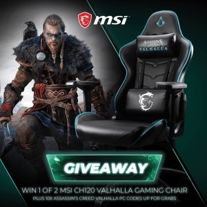 Win 1 of 2 Limited Edition MSI CH120 Valhalla Gaming Chairs