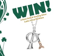 Win an Irish Necklace with Celtic Initial Sterling Silver & Rose Gold Plated Trinity Knot Pendant