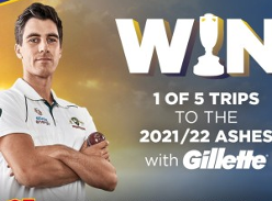 Win 1 of 5 trips to 2021/22 Ashes!