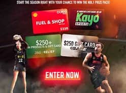 Win a $250 Coles Express Fuel Card + $300 Kayo Sports Streaming Gift Card + Various Sports Health Products