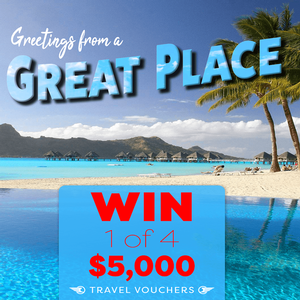 Win 1 of 4 $5,000 Travel Vouchers