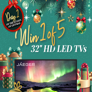Win 1 of 5 Jaeger 32” HD LED TVs with Built-In DVD Player