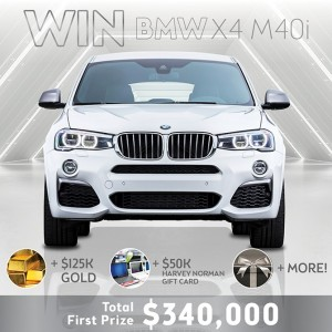 Win BMW X4 M40i + $125K Gold + $72K Extras!