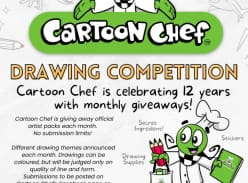 Win a Cartoon Chef Artist Pack Each Month