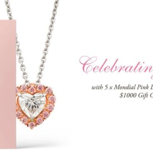 Win 1 of 5 $1,000 Gift Cards from Mondial Pink Diamond Atelier