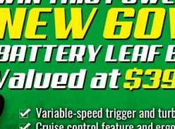 Win a Toro Battery Leaf Blower