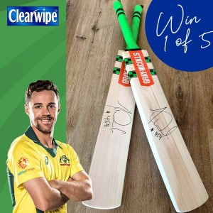 Win 1 of 5 Cricket Bats Signed by Travis Head