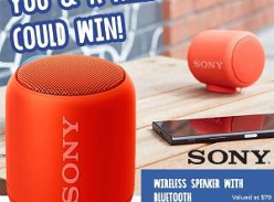 Win a Sony Bluetooth speaker for you & a friend