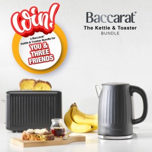 Win four Baccarat Kettle and Toaster Bundles for you and three friends